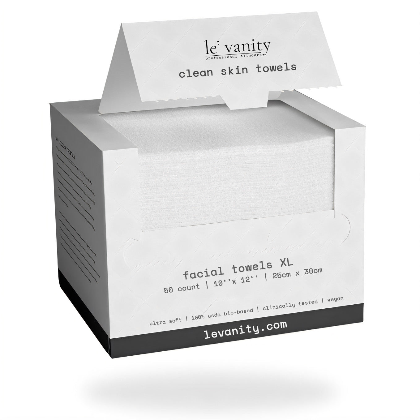 le' disposable biobased facial towels 50 count