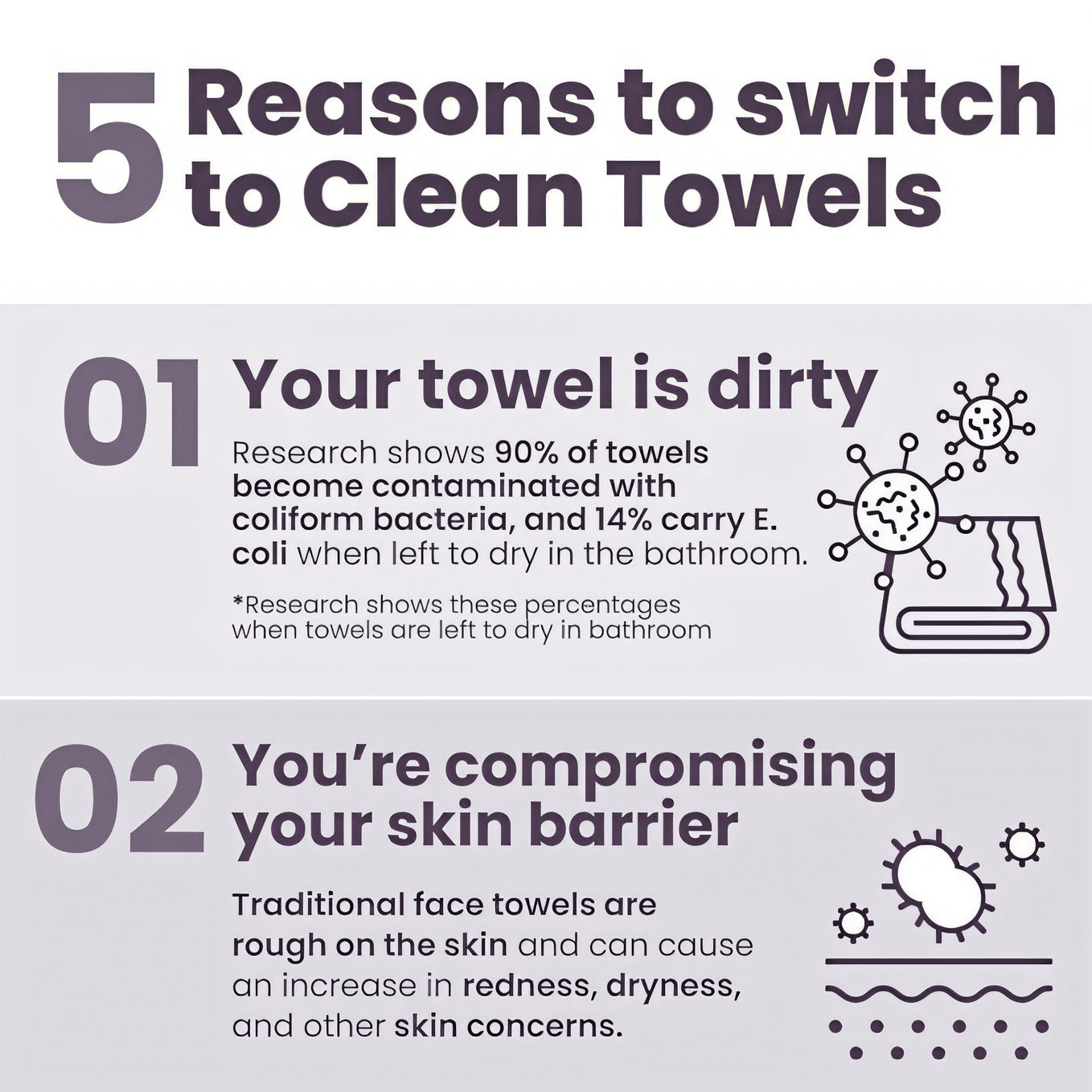 le' disposable biobased facial towels 50 count