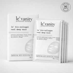 Le' Vanity bio-collagen real deep mask packaging on a white background
